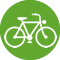 Icono verde bicicleta